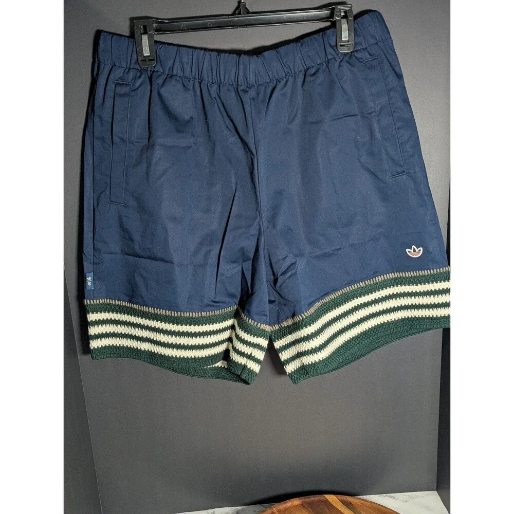 Men Adidas Originals Crochet Shorts x CLOT by Edison Chen Dark Blue Limited SZ L